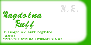 magdolna ruff business card